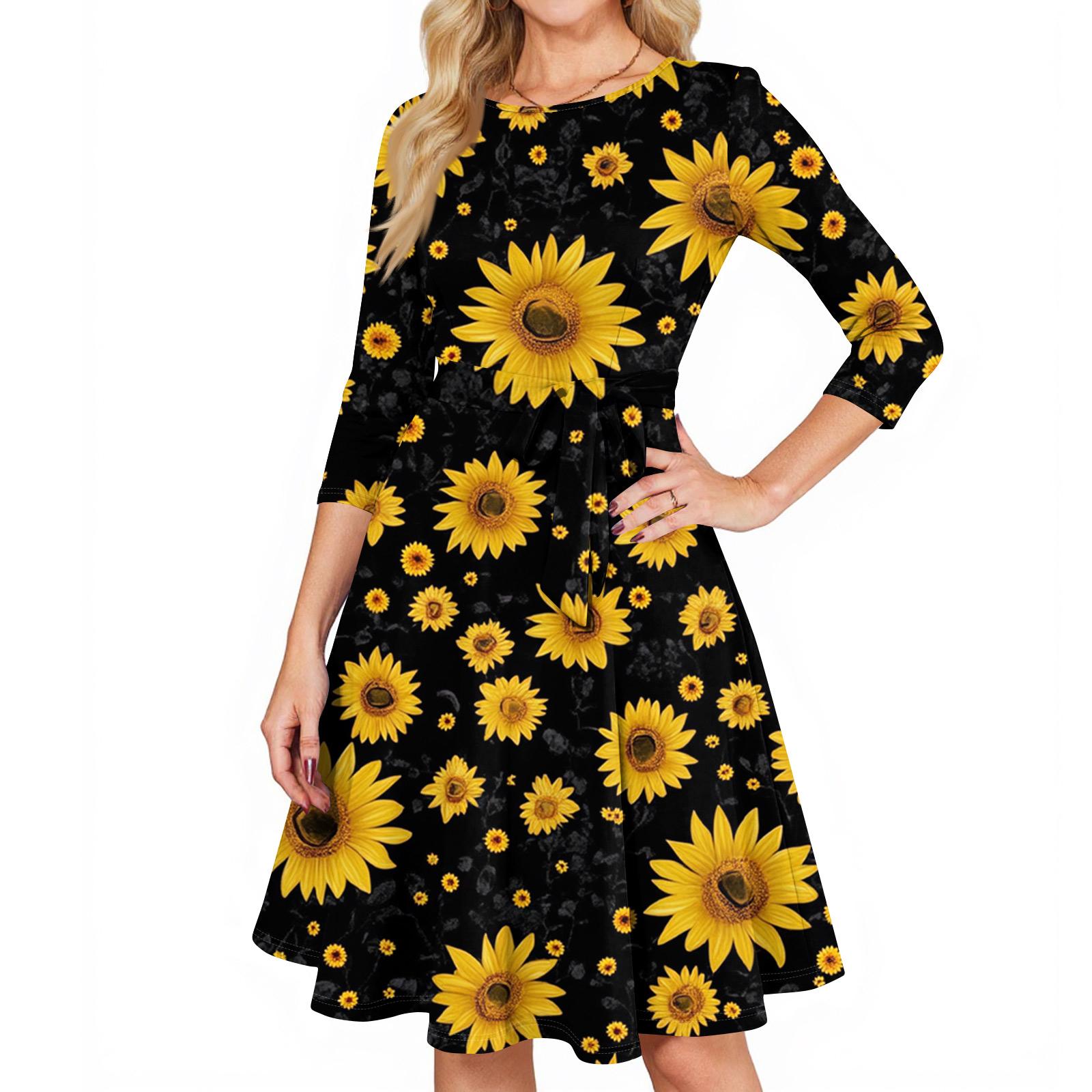 

Жіночі коктейльні сукні 3/4 рукав вінтажна сукня для гостя на весілля XL жовтий