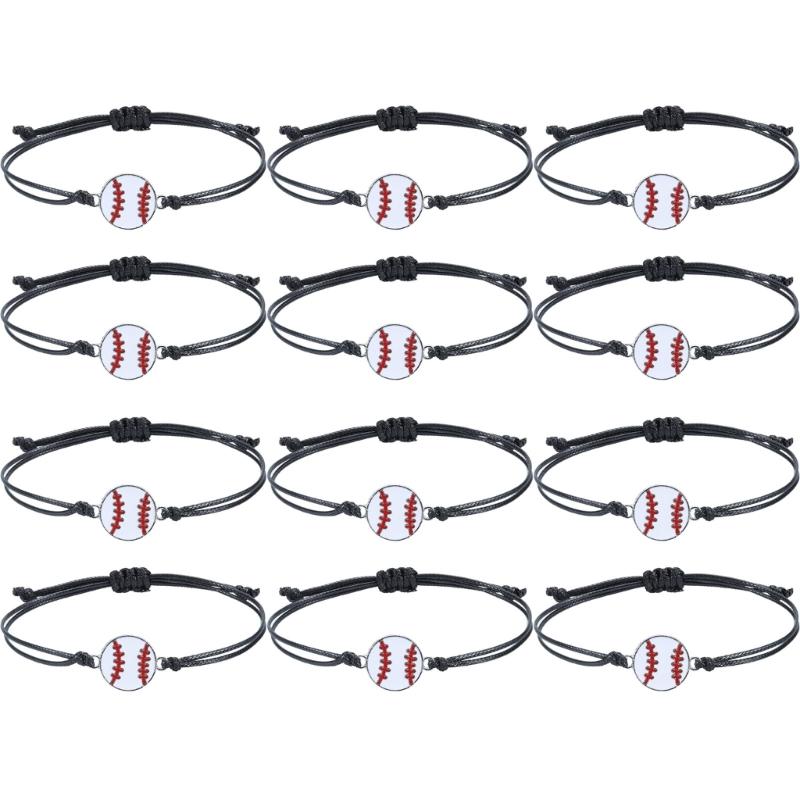 

12 Pieces Sports Party Favors Set Includes Inspirational Wristbands and Small Alloy Stress Socccer for Team Reward