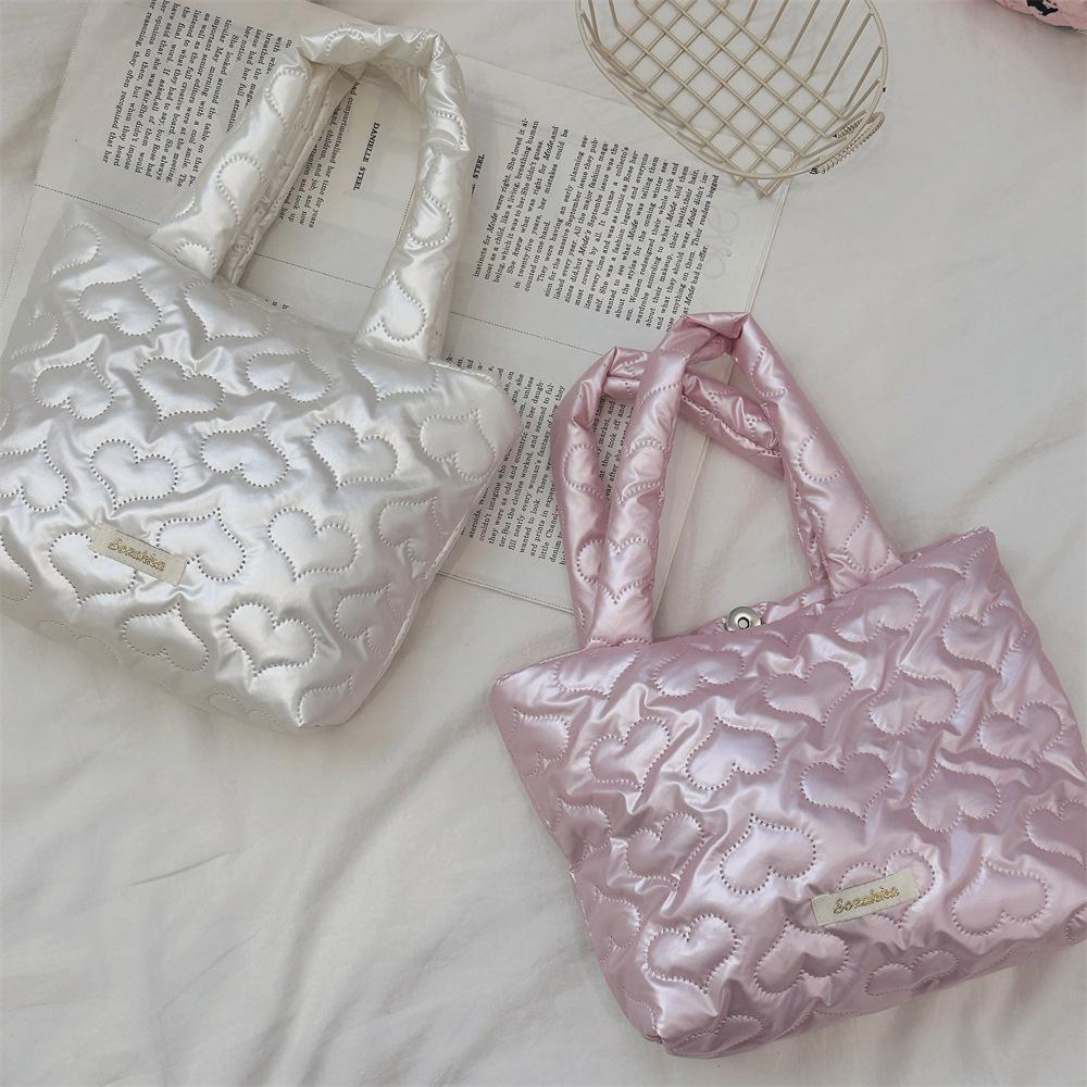 49221 Sac à main matelassé mignon petit carré pour le petit-déjeuner et le shopping