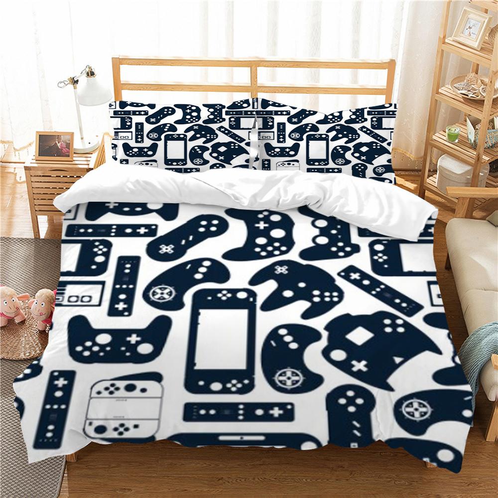 Gamepad Design Kids Soft Breathable Bed Set Bedding Suit Football  Bedroom Bedclothes Decor