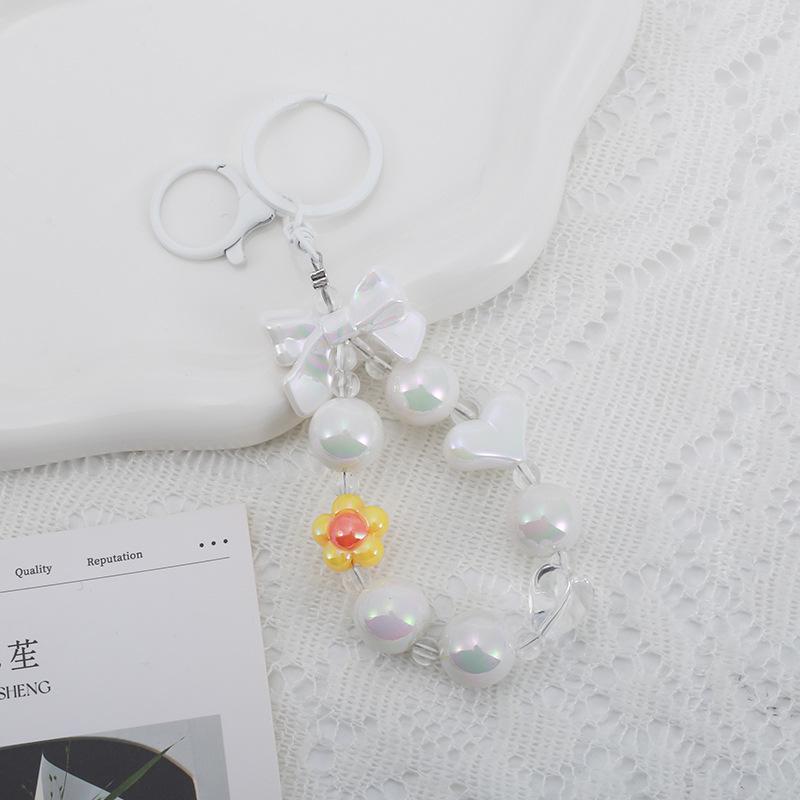 Colorful Flower Beaded Phone and Bag Keychain Lanyard