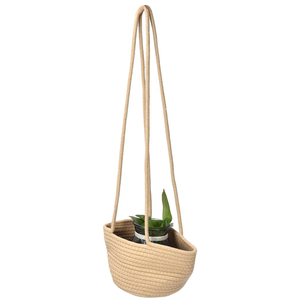 Hanging Flower Basket Woven Basket Suspended Flowerpot Plant Storage Containers for Plants Vegetables Fruits Cosmetics