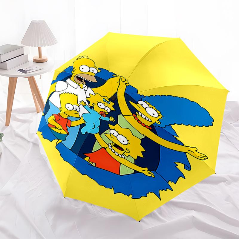 

The Simpsons Family Portrait Print Umbrella:Automatic Opening and Closing,Foldable Design,8 Rib Iron Frame,Perfect Gift for Fans,Travel