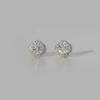 14k Post Flo Clover Moissanite Earrings