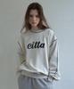 CITTA Signature Chain Stitch Logo Sweatshirt_Ctt309 (Oatmeal)