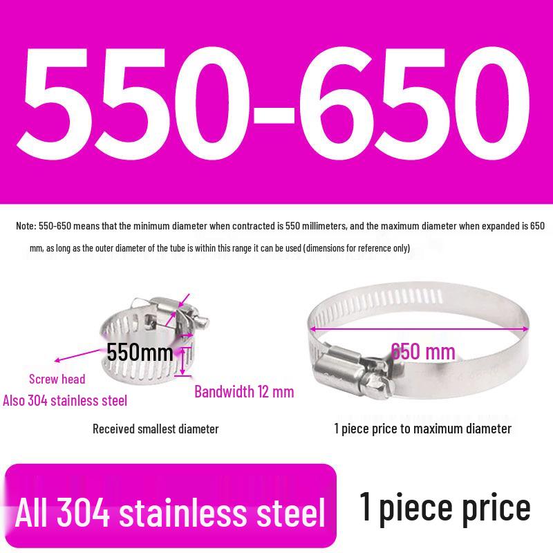 304 Edelstahl Schwerlast Schlauch- und Rohrschelle Clip