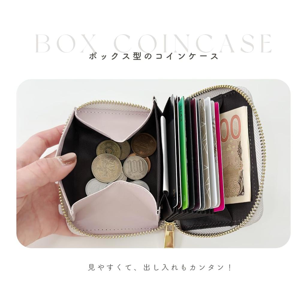Mini Large Card Coin Wallet, Bifold, Capacity, Case, Accordion-Style, Slim, Purse, Compact, Small, Women's (Pink)