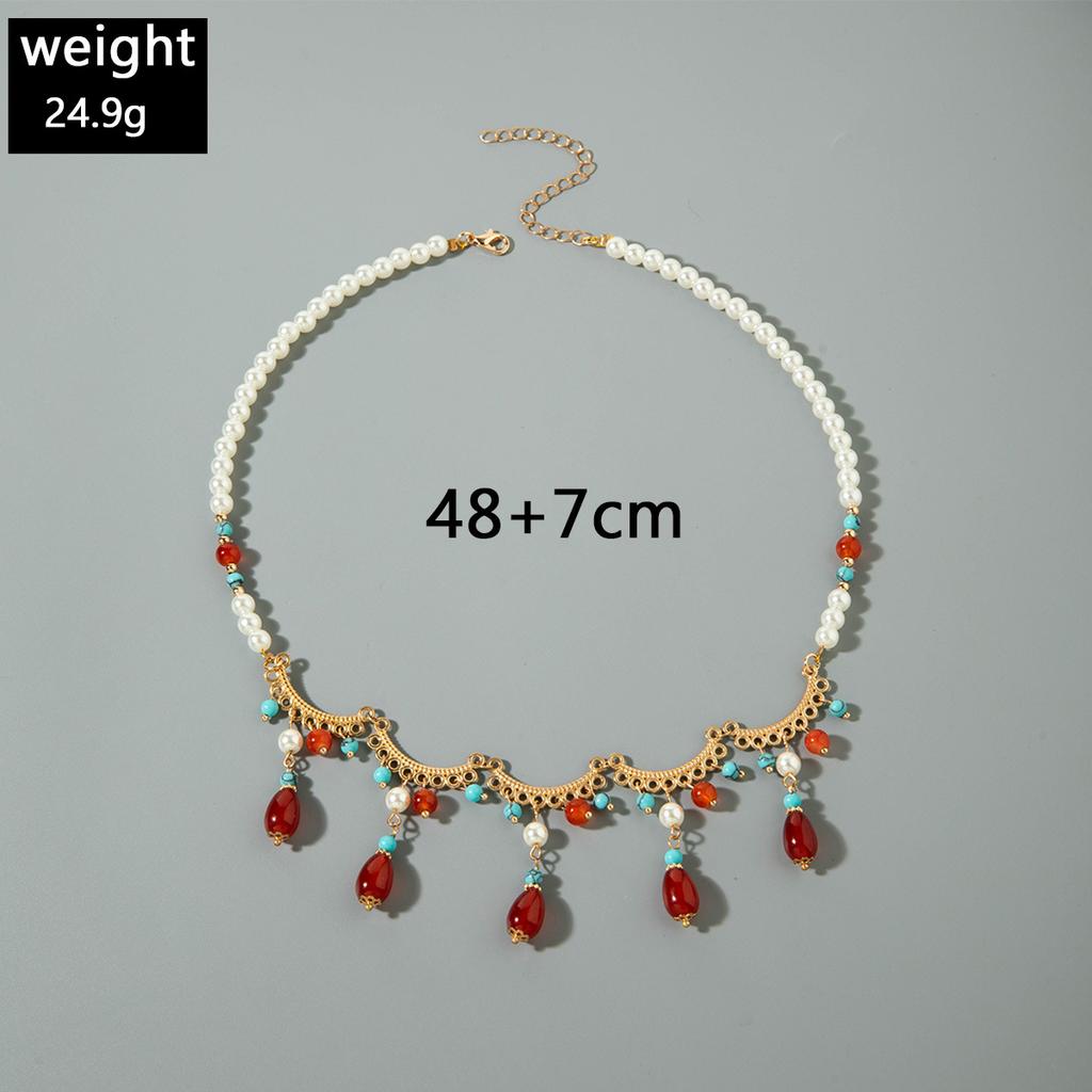 Accessoires, nouveau collier gemme nationale chinoise, collier perle design de niche