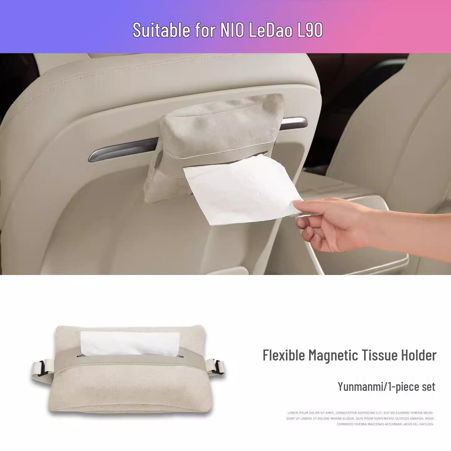 

Lidao L60/L90 Magnetic Hanging Tissue Box Cover for Car Interior Storage