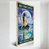 Vintage Mermaid Metal Tin Sign What A Wonderful World Teal Background Wall Decor for Home Bar Restaurant Office Decoration