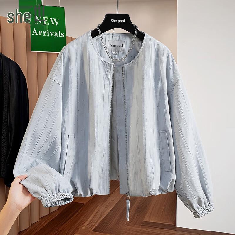 

Women s Petite Round Neck Casual Short Jacket XL