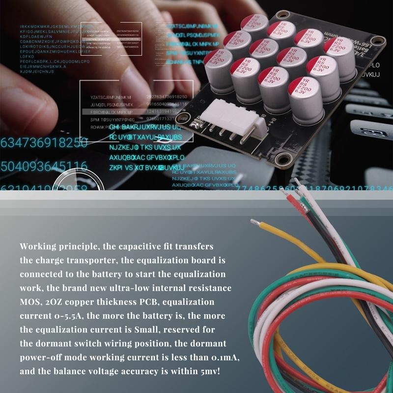 A29F-4S 5A Whole Group Balancer Active BMS Board Lithium Lipo Lifepo4 Battery Equalizer Energy Transfer Capacitor