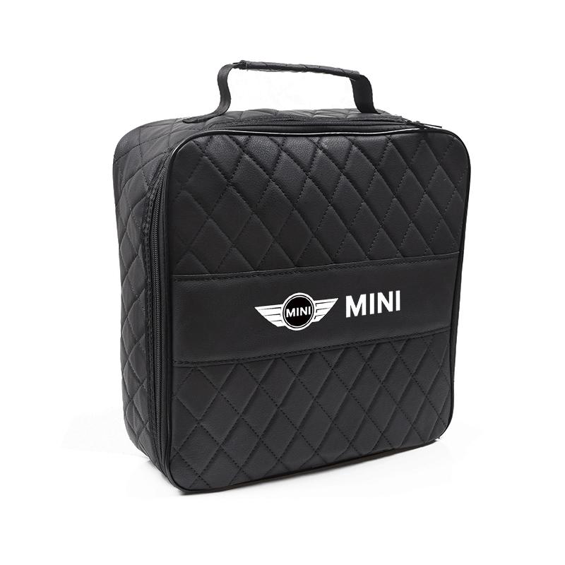 

Car Leather Storage Bag High-capacity Auto Trunk Handbag For MINI WORKS Cooper JCW Countryman Clubman Cabrio Paceman Coupe R56