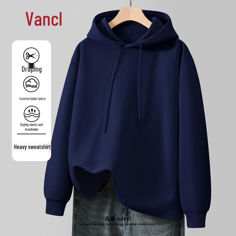 VANCL Men's Heavyweight Loose Fit Hooded Sweatshirt