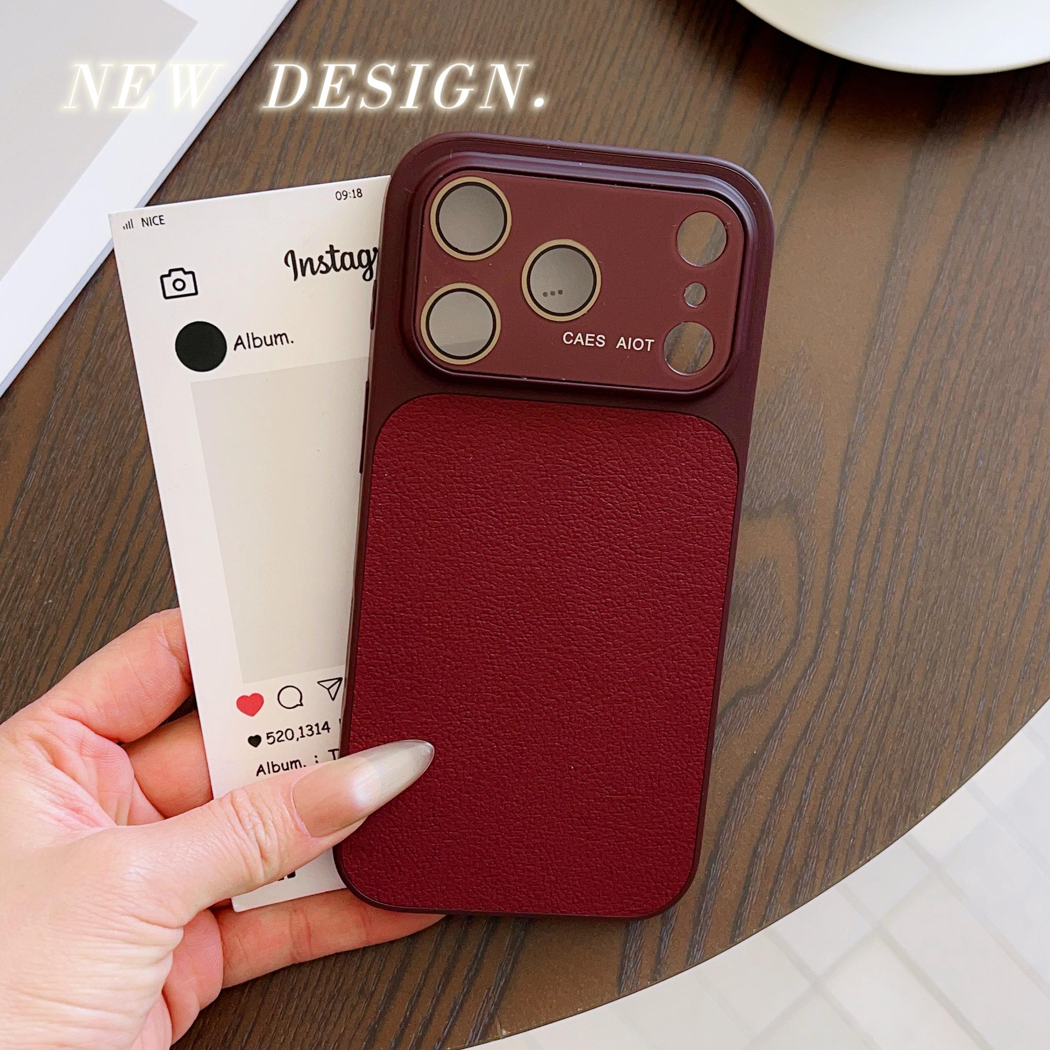 

Crystal Glass Large Window Leather Case For iPhone Air 17 16 15 14 13 12 11 Pro Max Plus Shockproof Armor Protector Cover iPhone Air