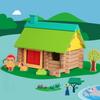Iwood Boys and Girls Hand-assembled DIY Cabin/Educational Building Block Toy House Children's Day Birthday Gift
