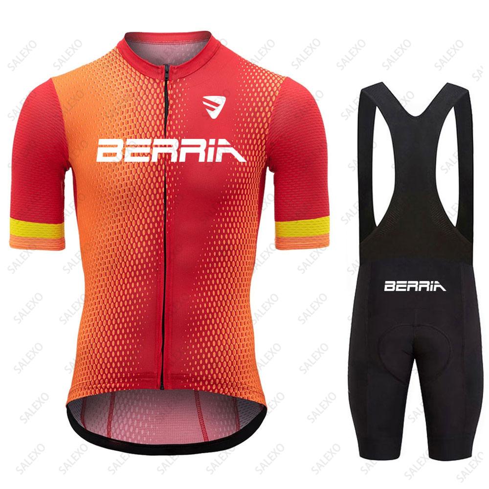 2026 Summer Breathable Cycling Suit Set  Men Summer Cycling Jersey Sets MTB Maillot Cyclisme Homme Road Bike Shirts Suit Bicycle Bib Shorts