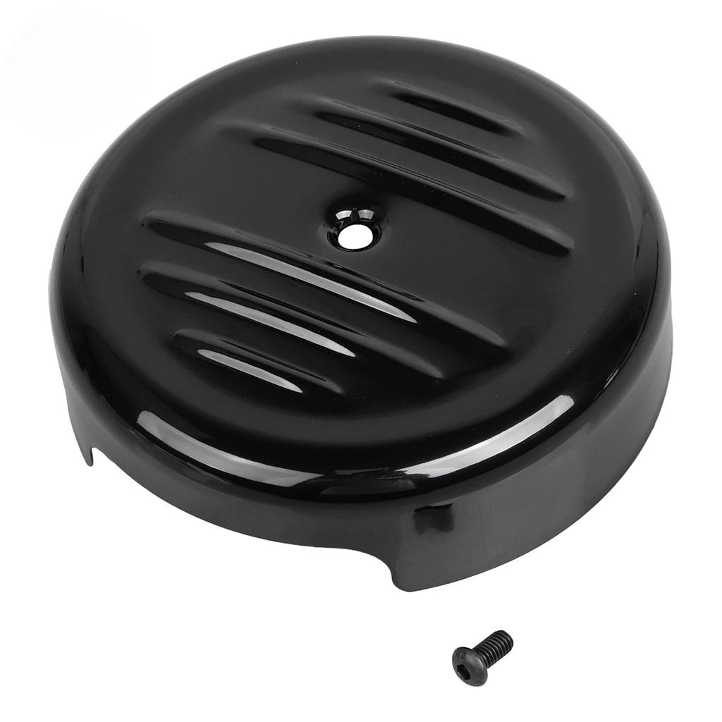 8" For Harley Sportster XL 2012-UP Softail FLST FXST 2011-2017 Motorcycle Air Cleaner Cover Plain Black Round Stripe Style