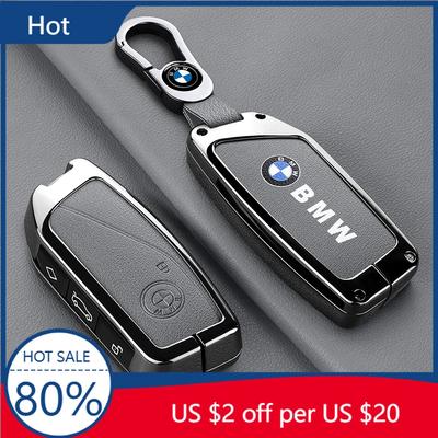 New Genuine Leather Car Remote Key Case Fob Cover Keychain Ring For I7 X7 G07 LCI I20 U11 IX X1 7 Series G70 G09 XM U06