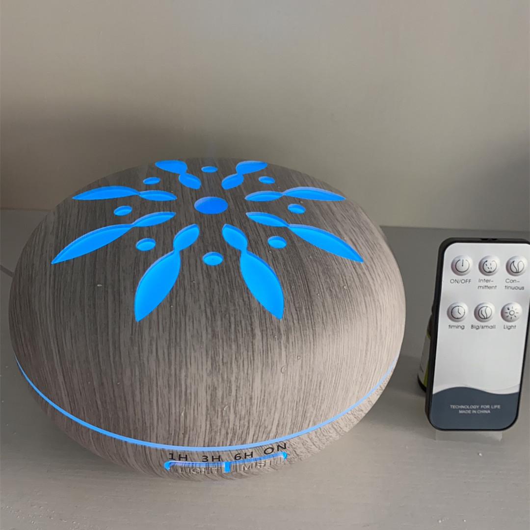 

Аппарат для ароматерапии с дистанционным управлением, аромадиффузор с 7-цветной светодиодной подсветкой, ультразвуковой увлажнитель воздуха с эфирным маслом и холодным паром белый