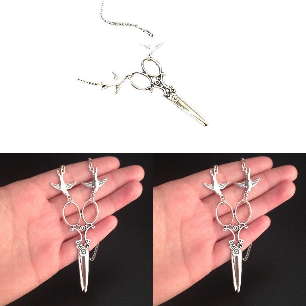 Gothic Steampunk Bird Pendant Necklace For Women With Alloy Cross Chain