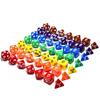 7pcs Polyhedral Dice Set With Black Storage Bag, Transparent & Solid Color Table Board Game Role Playing Party Accessories YMY