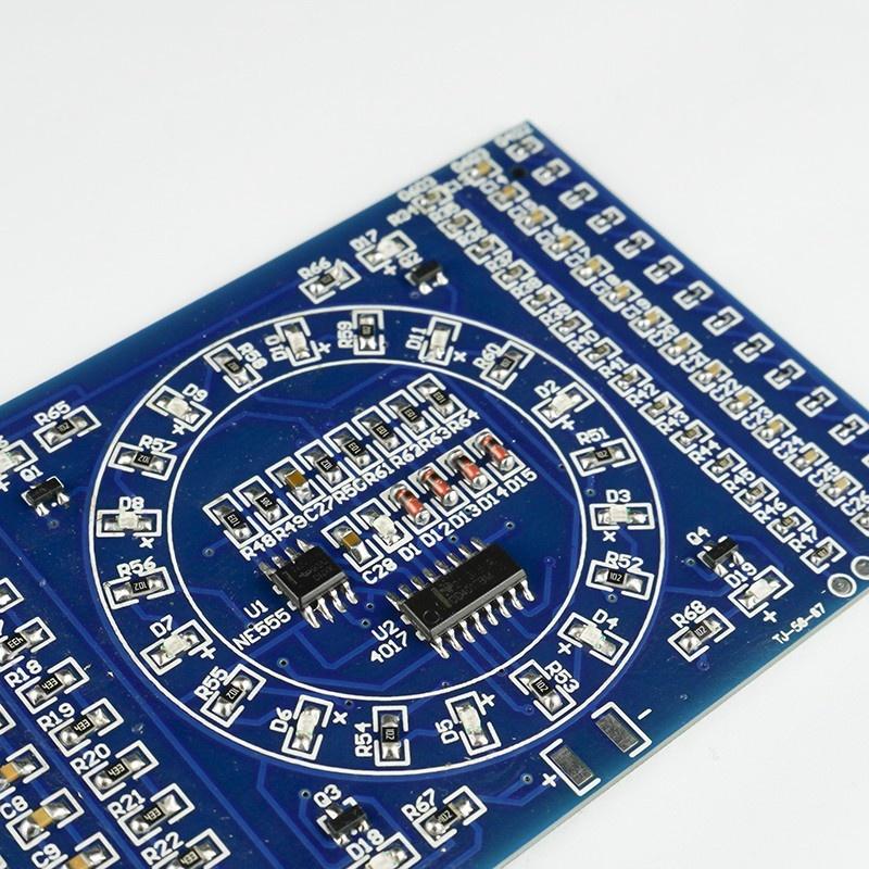1 Set Funny Skill Training Electronic Suit Cd4017 Rotating Led Smd Ne555 Soldering Practice Board Diy Kit