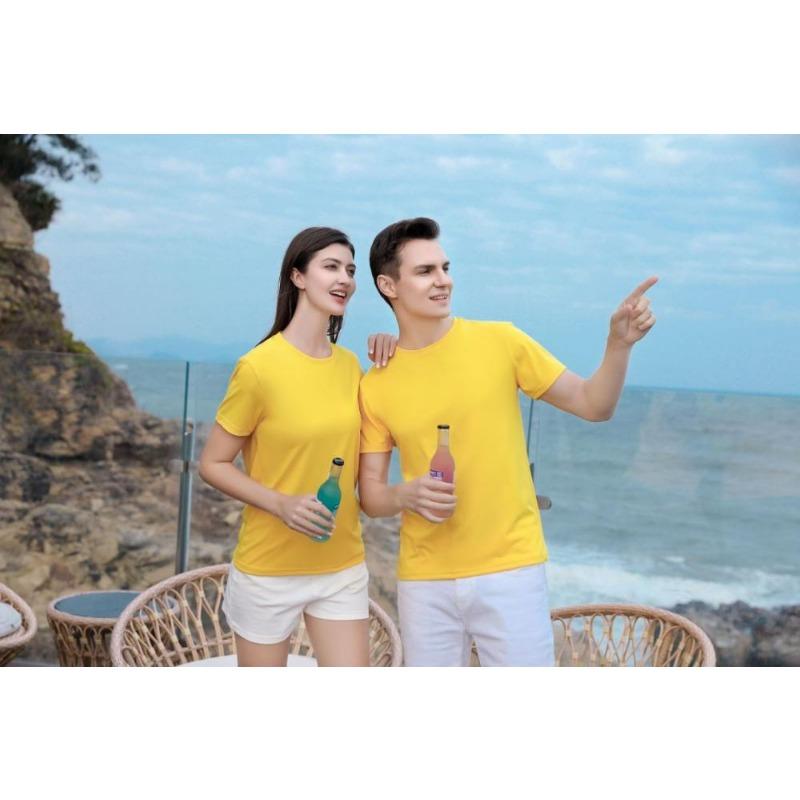 Minimalist Breathable Unisex Tee Solid Color Unisex T-shirt for Women and Men Summer Crew Neck Lightweight Tops YG-002