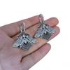 Stainless Steel Gothic Retro Moth Earrings
