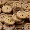 Natural Wood Buttons with 4 Holes, Perfect for Sewing Accessories and Clothing