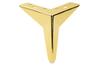 Star furniture leg, gold chrome, height 13 cm