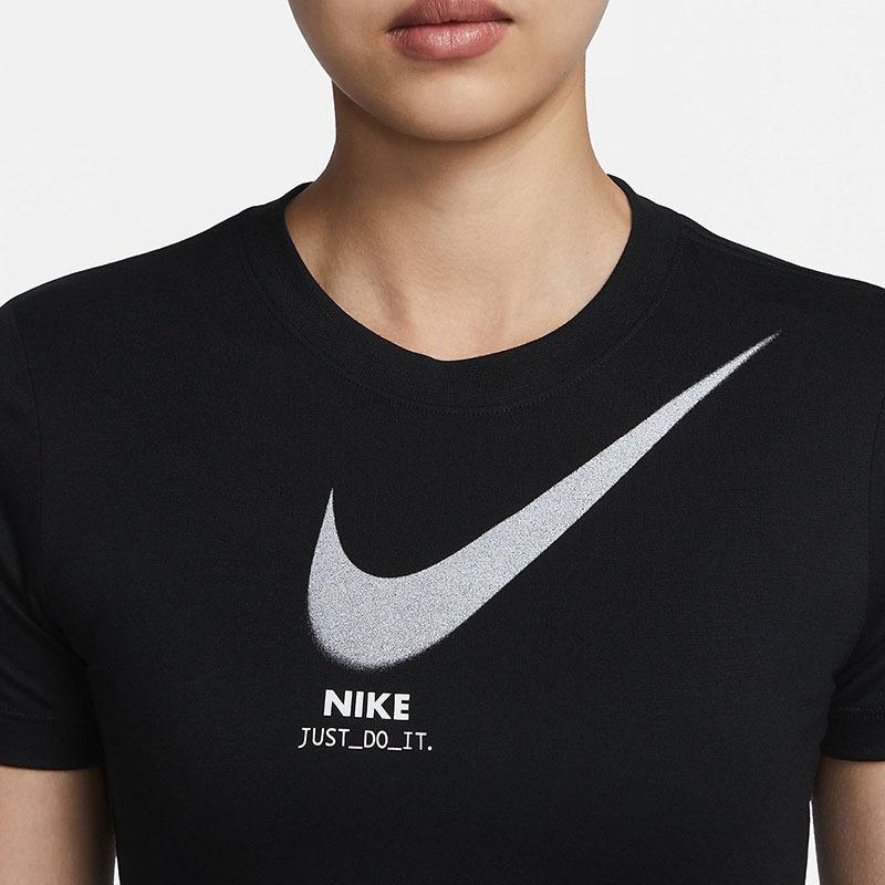 New Nike Short Sleeved T Shirts Women's Black DZ3750-010