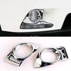 Chrome For Toyota Highlander 2015 2016 2017 Car Exterior Front Rear Fog Light Lamp Foglight Decor Frame Cover Accessories