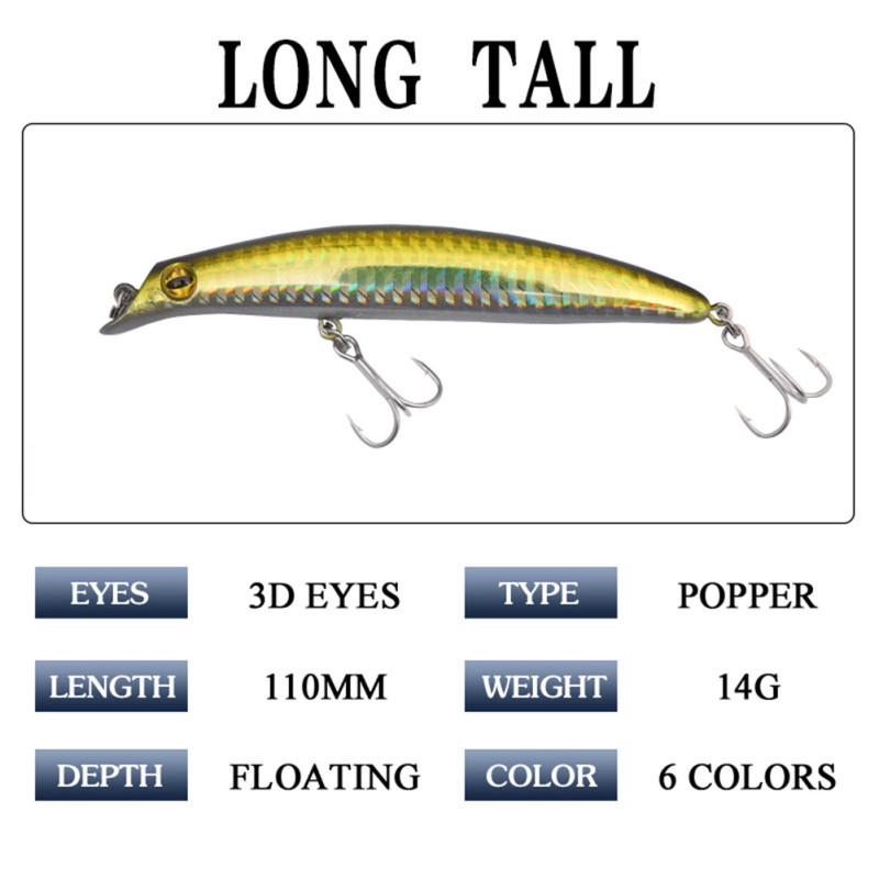 11cm/14g Lure Návnada Rybářské háčky Bionic Falešné návnady