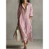 Stripe Shirt Dress With Pockets For Casual Summer Wear