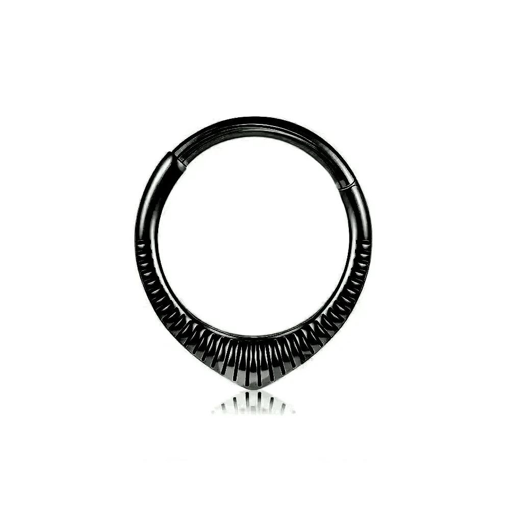 Nasenring aus Edelstahl 316, nahtloser Ring, geschlossener Ring, Nasenseptumring, einfarbiger spitzer Kegel Piercing-Ohrring, runder p