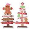 Desktop Christmas Tree Santa Claus DIY Decoration Wooden Christmas Signs Plaque Xmas Decoration New Years Party Gifts