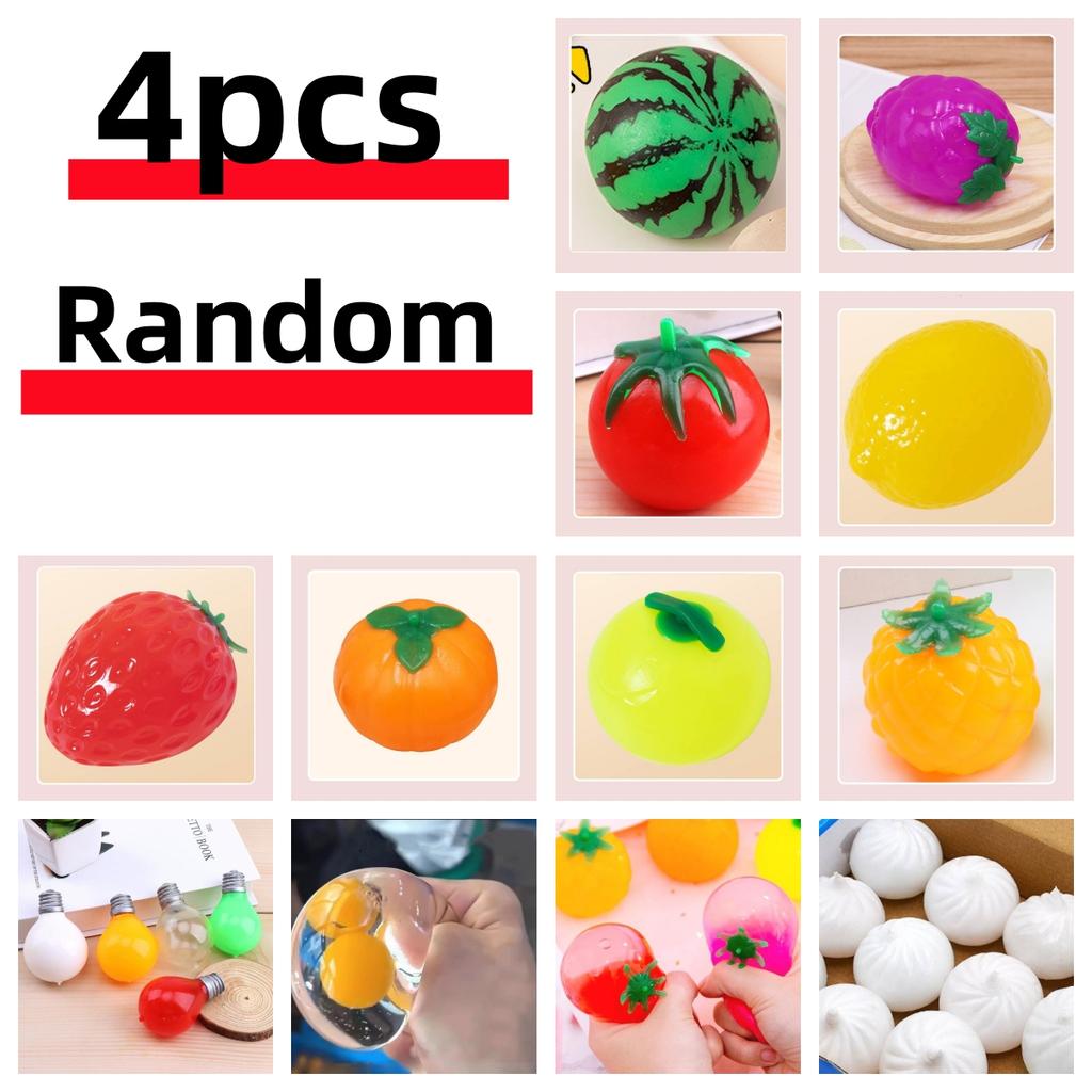 Creative Anti Stress Ball Abreact Squeeze Pinch Water Ball Stress Relief Toys Imitation Egg Tomato Squishy Fidgets Vent Toys