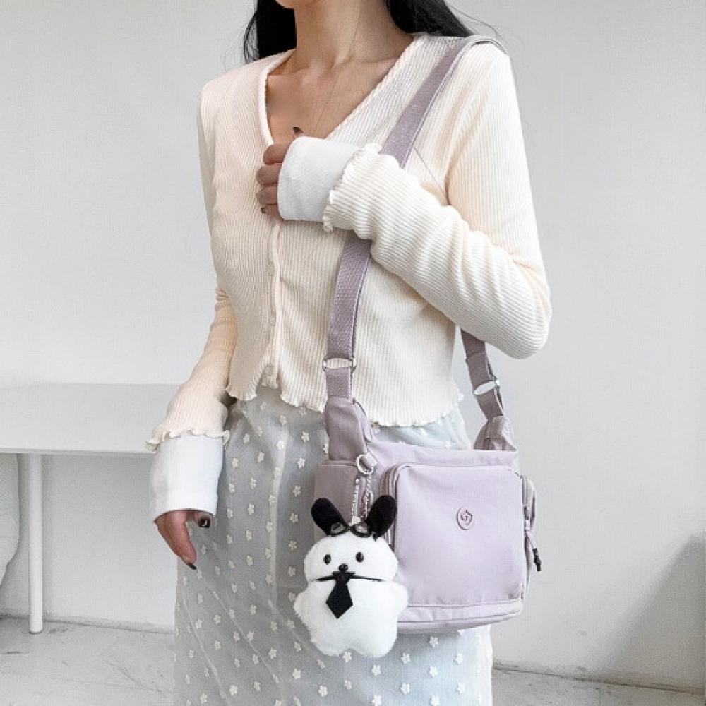 Fromheaven Waterproof Fabric Keyring Doll Casual Crossbody Bag