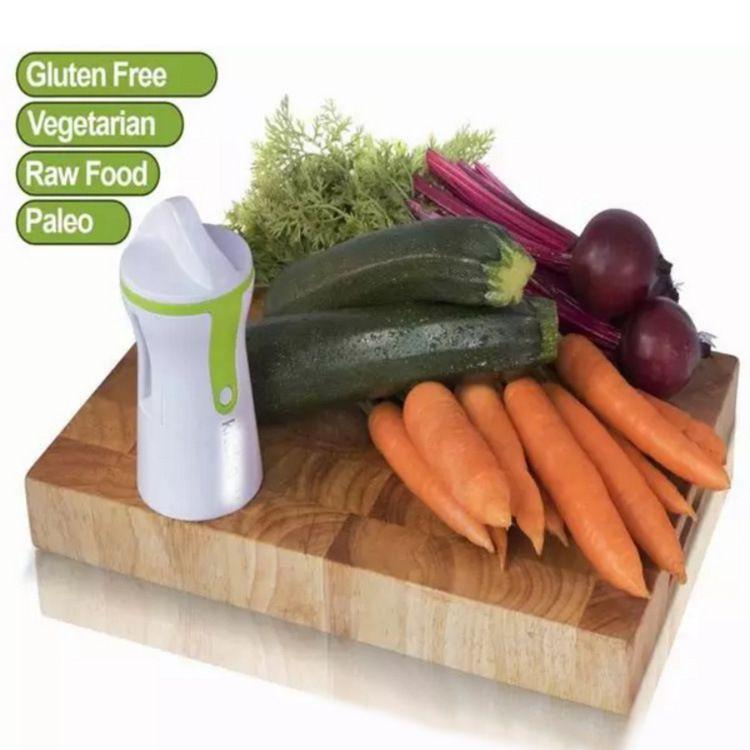 Durable Abs And Stainless Steel Dual Blades Vegetable Spiralizer For Healthy Meals