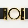 Salvatore Ferragamo Gancini belt black/gold Suede/Plated Gold Women Used