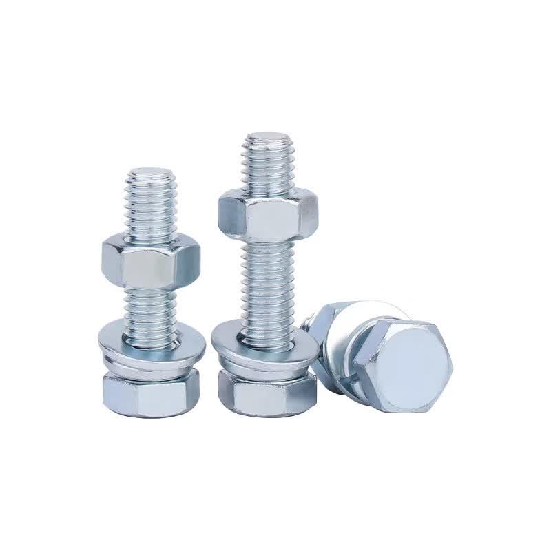 Galvanized Grade 4.8 Hex Bolt, Nut & Washer Set