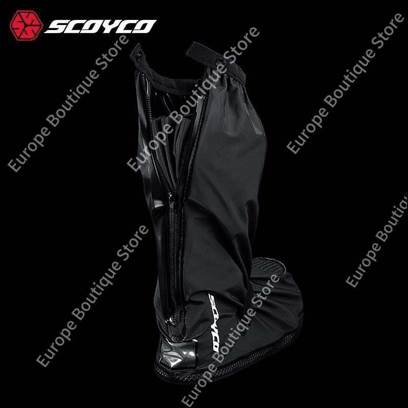 2026 NEW Unisex SCOYCO Motorcycle Rain Shoe Cover Waterproof Overboots Anti Slip Thickened Outdoor Riding Gear