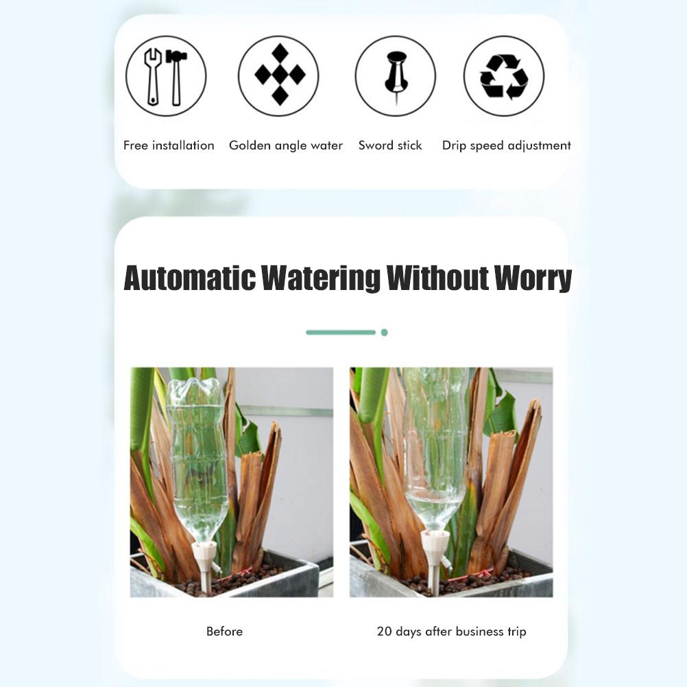 3PCS Plant Drip Irrigation Self Plant Watering System Device With Adjustable Control Valves Switch