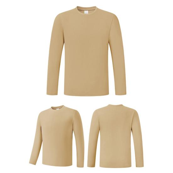 Męskie Koszulki z Okrągłym Dekoltem i Długim Rękawem Szybkoschnące Sportowe Lekkie Oddychające Regularny Krój Casualowy Fitness Codzienne