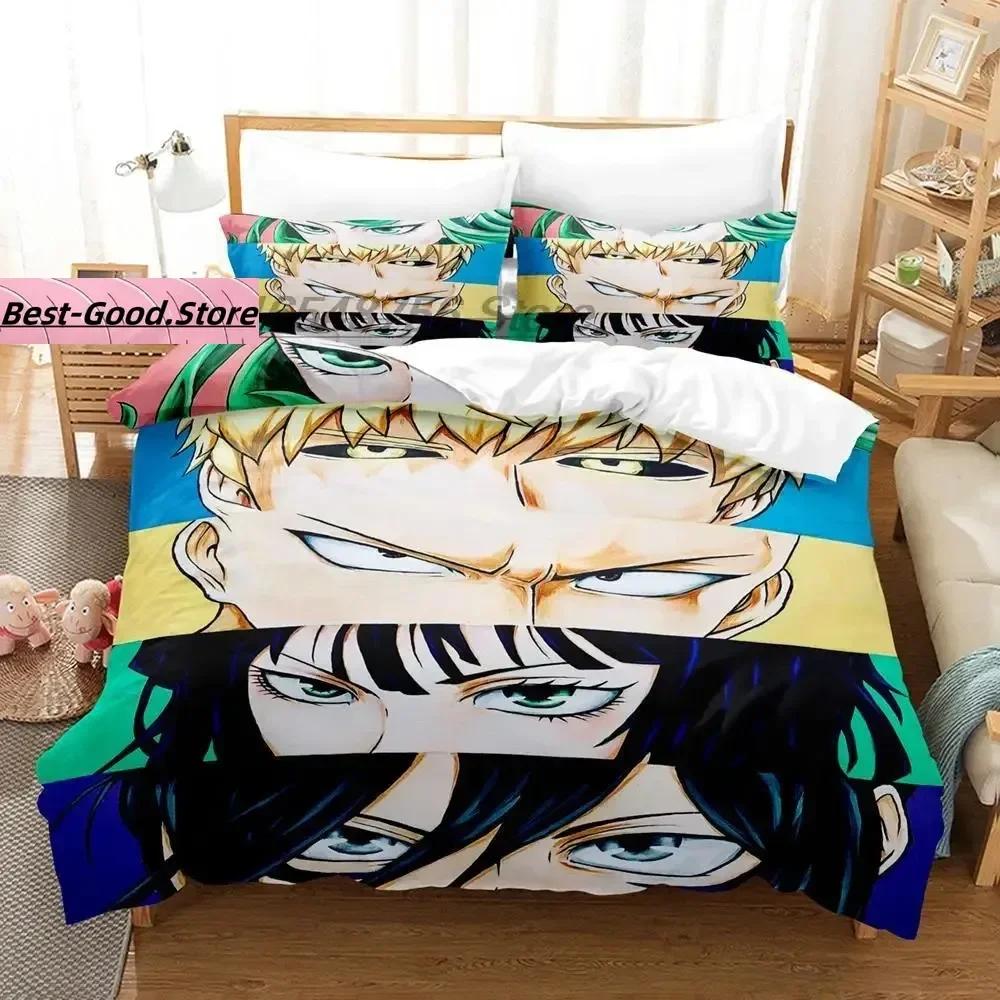 One Punch Man Sängkläder Set Enkelt Twin Full Queen King Size Sängset Aldult Barn Sovrum Påslakanset 3D Anime lakan set