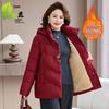 Warm Velvet-Lined Cotton Jacket for Women Aged 40-50: Stylish, Simple, and Cozy Winter Wear