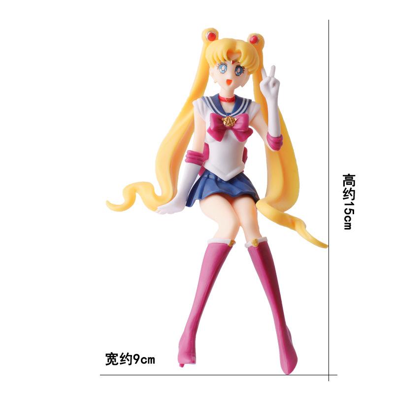 Sailor Moon Figur Anime Cartoon Jupiter Makoto Venus Minako Tsukino Hase Puppe Spielzeug Kleine Prinzessin Kuchen Dekoration Ornamente
