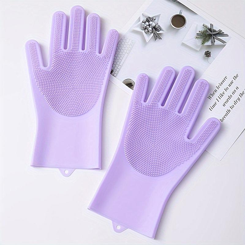 Haustier-Badehandschuhe Spülhandschuhe Reinigungshandschuhe Silikon-Spülhandschuhe Geeignet für Haushalt Schwammbürste Reinigungswerkzeuge