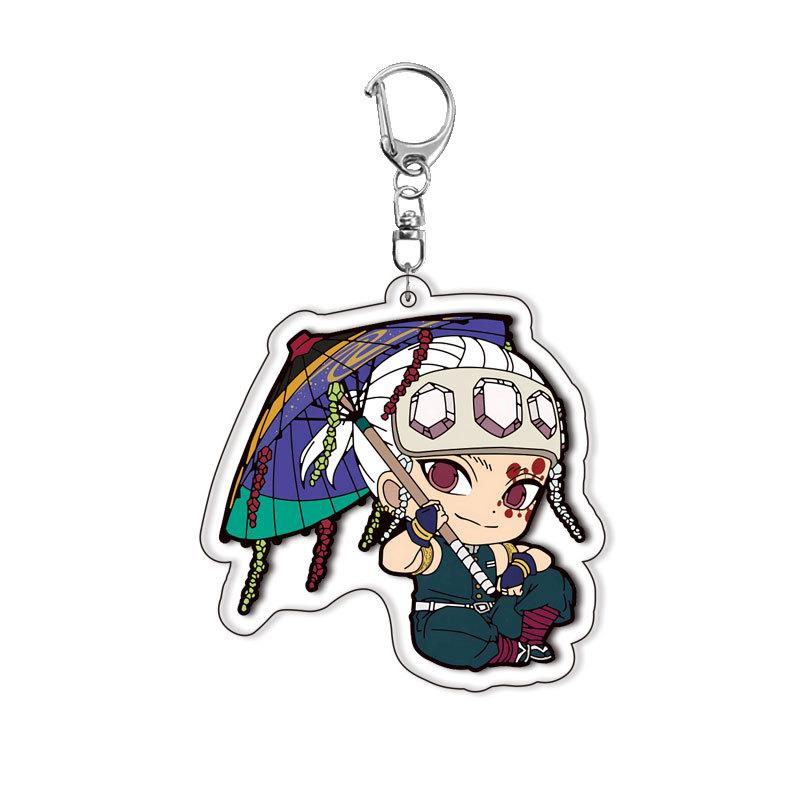 Demon Slayer Acrylic Keychain Kamado Tanjiro Zenitsu Agatsuma Anime Accessory Pendant Charm Cosplay Gift Set Merchandise
